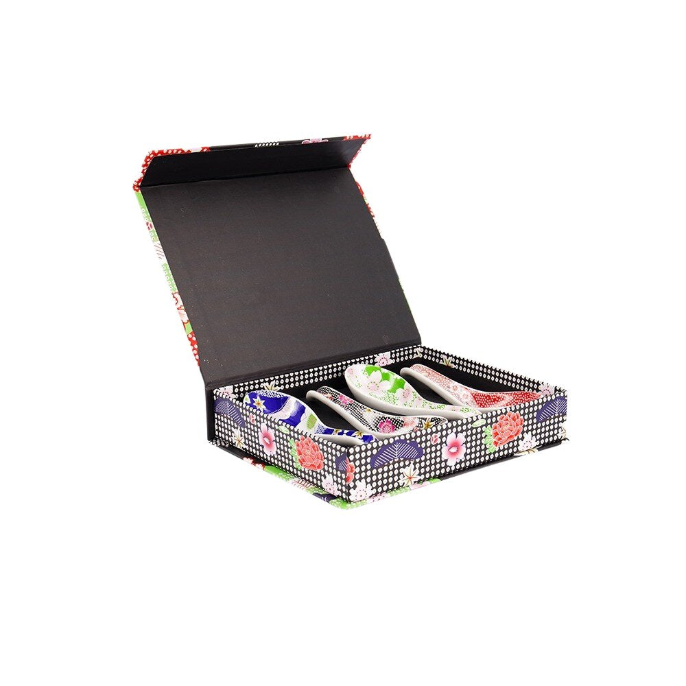 Kawaii Flower suppeskeer, 4 stk - Black Flower